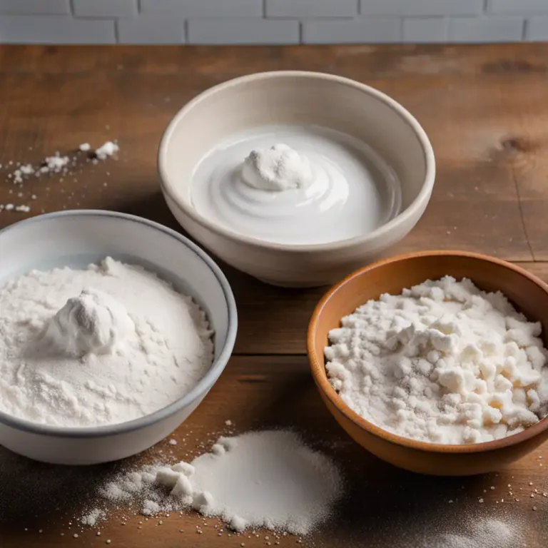 Visual representation of "gluten" - Glue-like substance that is created when water is mixed with flour