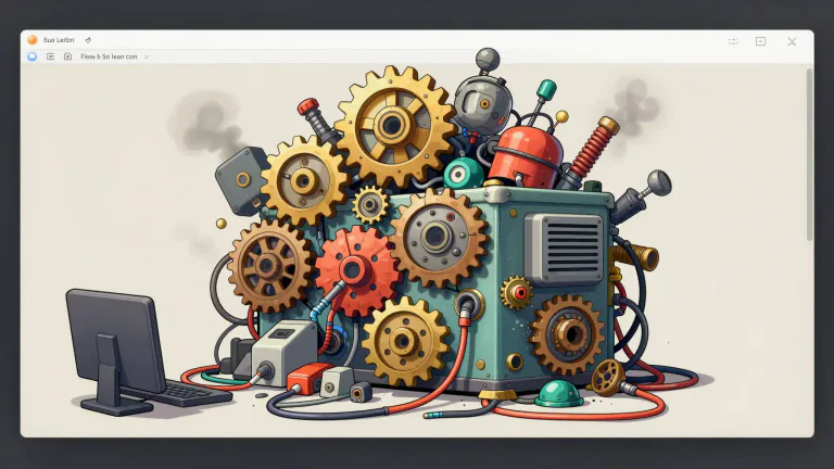 Visual representation of "bloat" - To make something larger or more filled with unnecessary things to the point where it becomes less efficient.