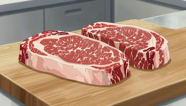 Visual representation of "beef" - the flesh of a cow, bull, or ox, used as food
