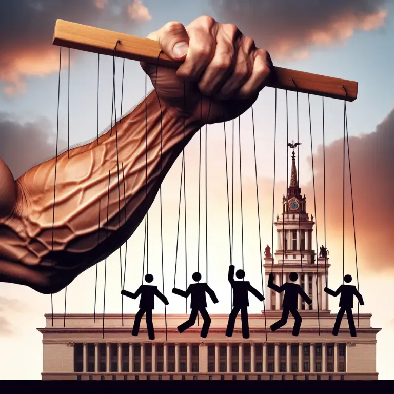 Visual representation of "muscle" - Influence or control, especially used to gain advantage or manipulate