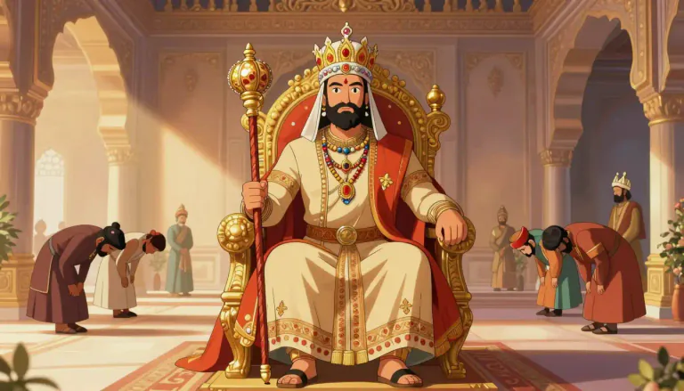 Visual representation of "maharaja" - A great king or prince in India, historically ruling over a large princely state.