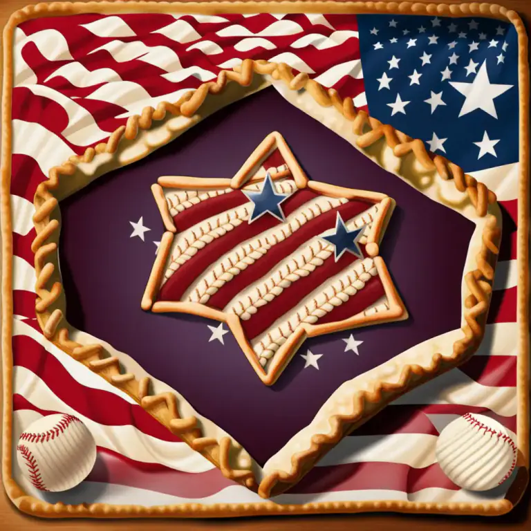 Visual representation of "as American as apple pie" - Something that is very typical or characteristic of the American culture or lifestyle