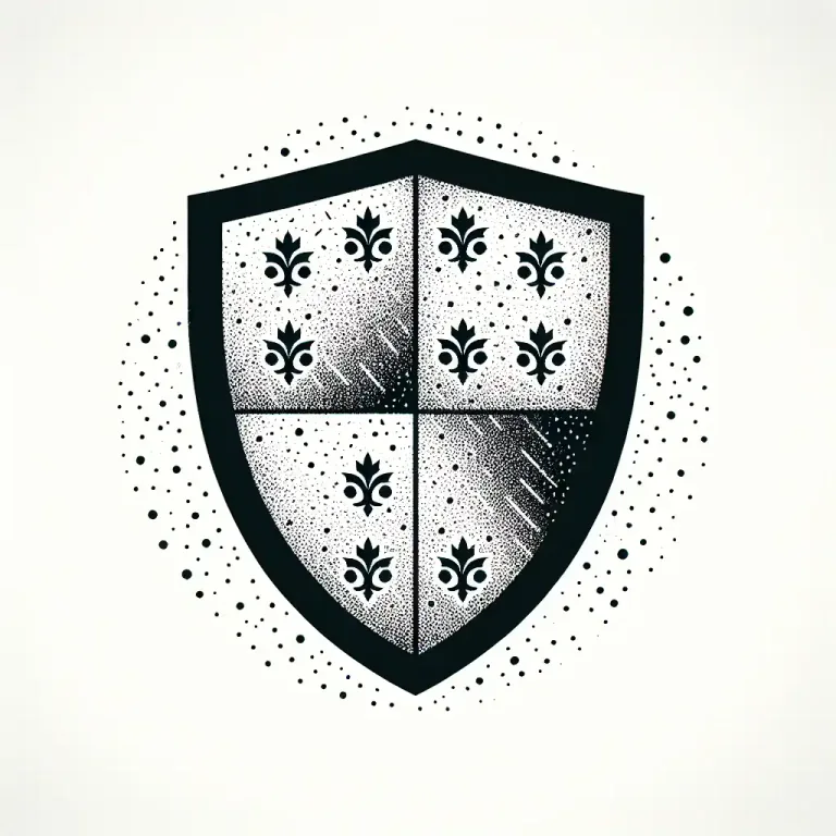 Visual representation of "ermine" - A design representing this fur, white with black tips, used in heraldry