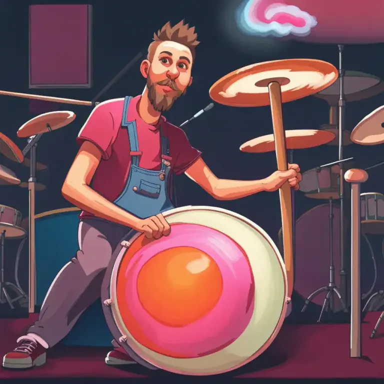 Visual representation of "lollipop" - In music, a term for an unusually large drumstick