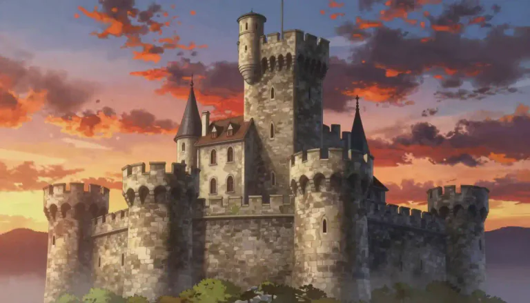 Visual representation of "turreted" - Having a tower or towers.