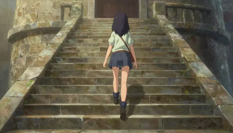 Visual representation of "halfway" - In or to the middle of a place or time