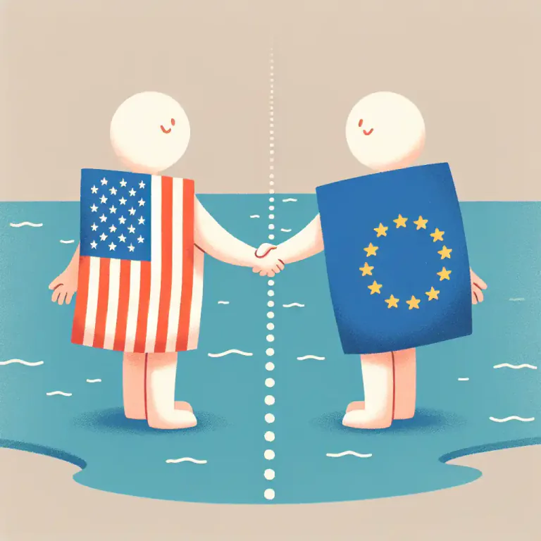 Visual representation of "transatlantic" - Something involving people or organizations from both Europe and America.