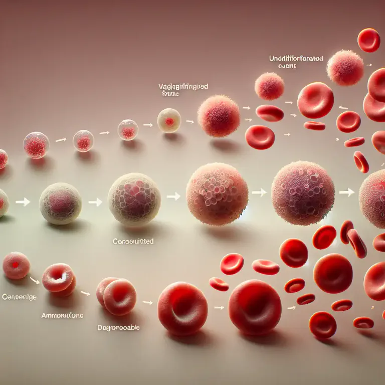 Visual representation of "maturation" - In biology, the process during which a cell changes into another type of cell