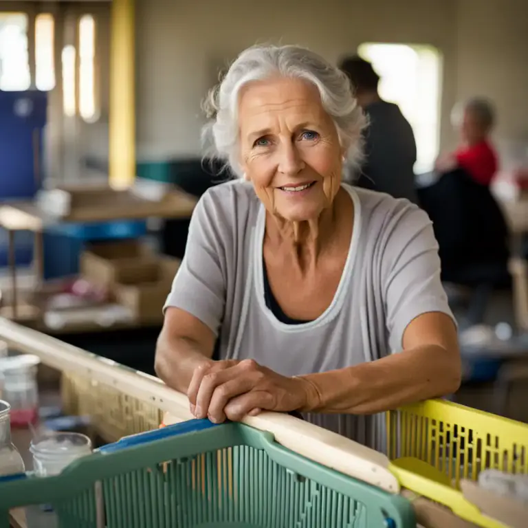 Visual representation of "nanny" - A kind and gentle woman.