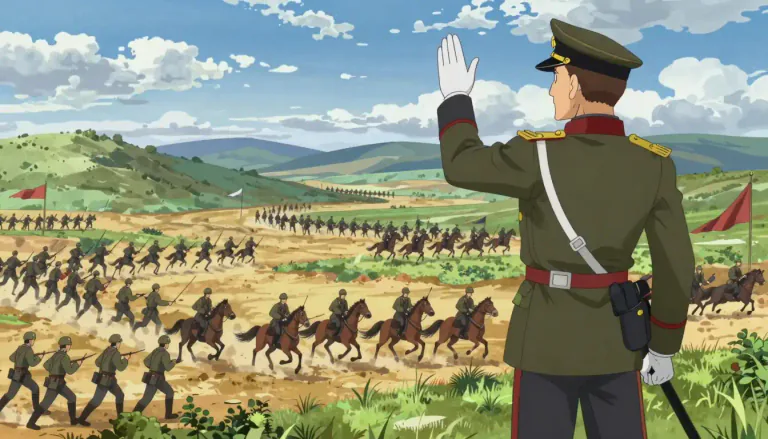 Visual representation of "generalship" - The skills or abilities to lead or command armies in a battle or war