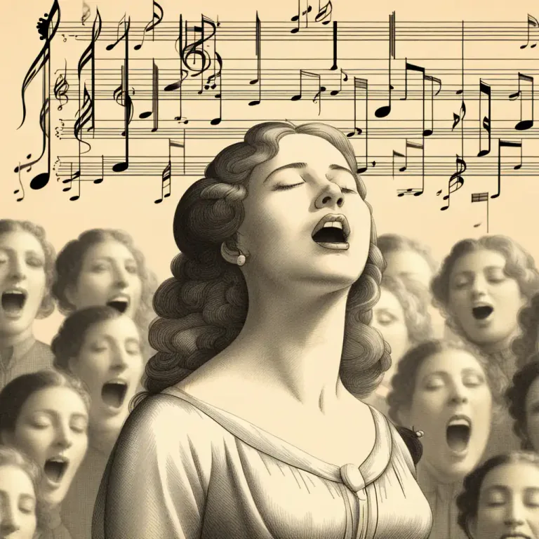 Visual representation of "soprano" - Relating to the highest part or range.