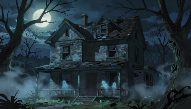 Visual representation of "spooky" - Frightening in a supernatural way