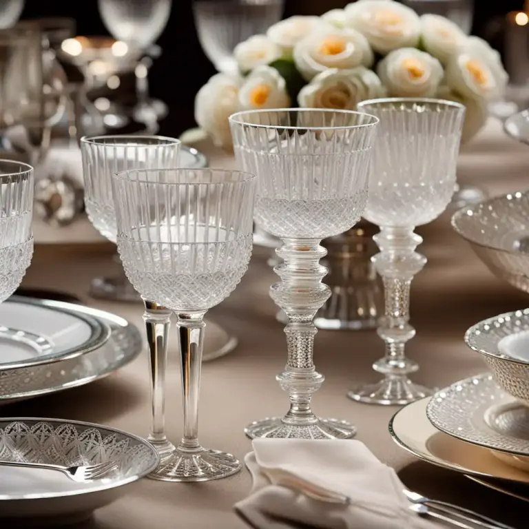 Visual representation of "crystal" - A high-quality fine glass that looks like crystal