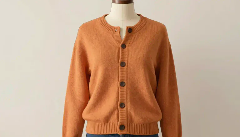 Visual representation of "cardigan" - A type of casual sweater that is open in the front and usually has buttons or zippers.