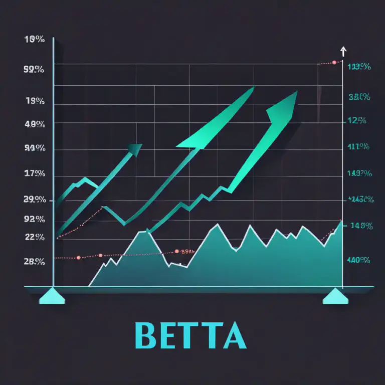 Visual representation of "beta" - A measure of the risk potential of a stock or an investment portfolio.