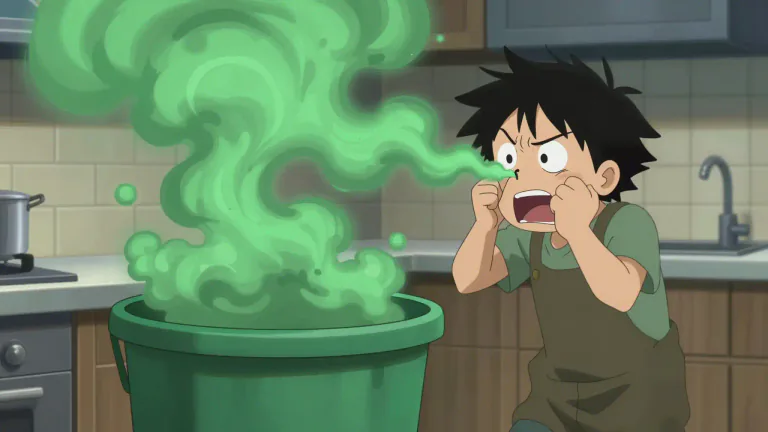 Visual representation of "pong" - A strong, unpleasant smell