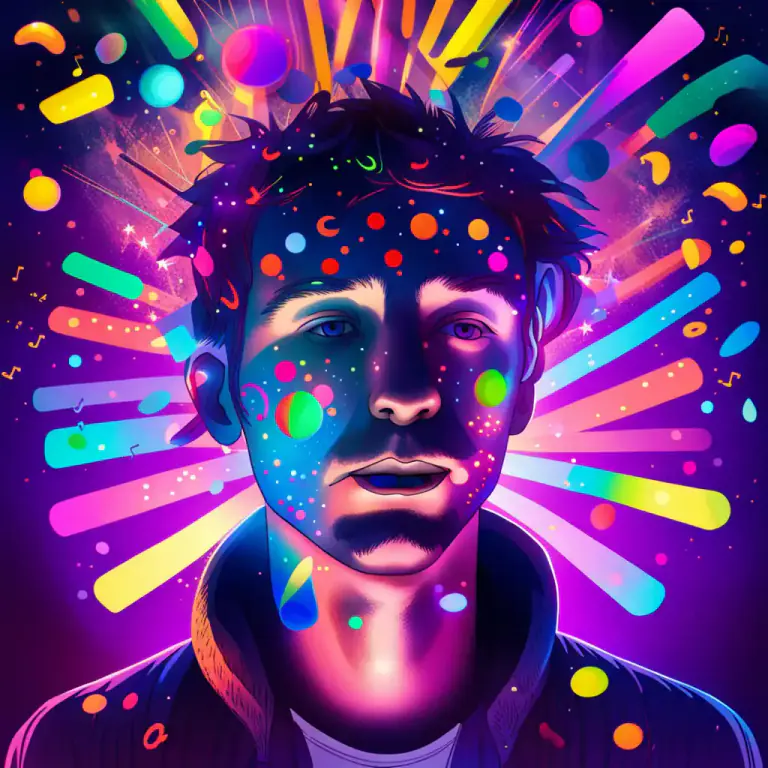 Visual representation of "acid" - A type of drug that changes the way you see things.