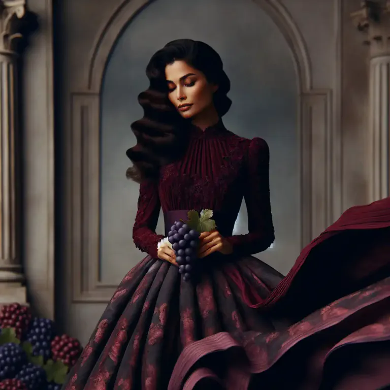 Visual representation of "wine" - A dark purplish red color