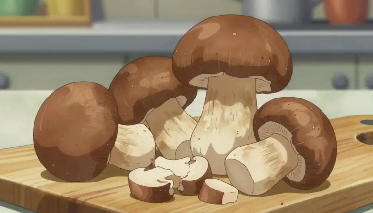 Visual representation of "crimini" - Crimini are small, brown, edible mushrooms that have a firm texture and a rich, earthy flavor.