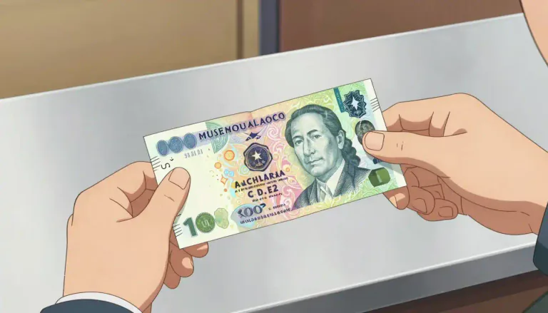 Visual representation of "banknote" - A banknote is a piece of paper money produced by a national bank that serves as a medium of exchange.