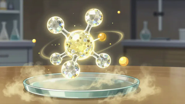 Visual representation of "sulfation" - The process of converting a substance into a sulfate.