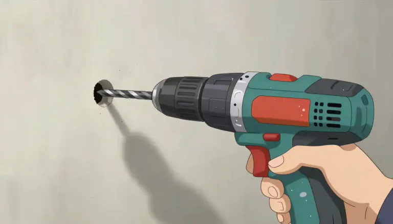 Visual representation of "drill" - A tool used to make holes