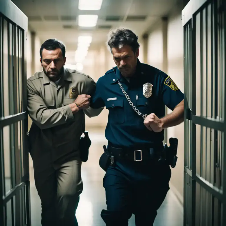 Visual representation of "behind bars" - In jail or prison