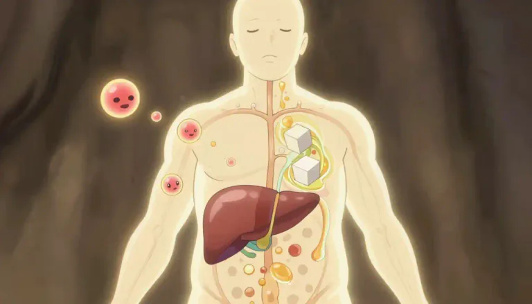 Visual representation of "adiponectin" - Adiponectin is a type of protein made by fat cells that helps regulate the metabolism of sugars and fats in the body.