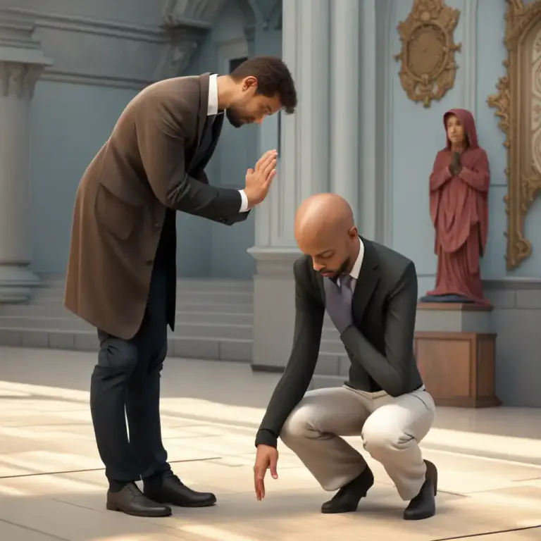 Visual representation of "abase" - To behave in a way that degrades or humiliates oneself