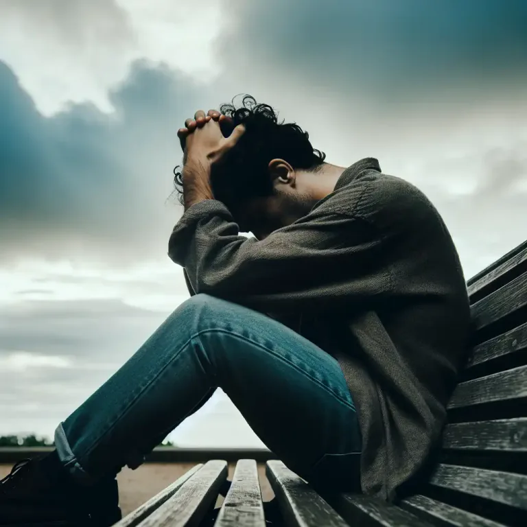 Visual representation of "down" - Depressed or unhappy