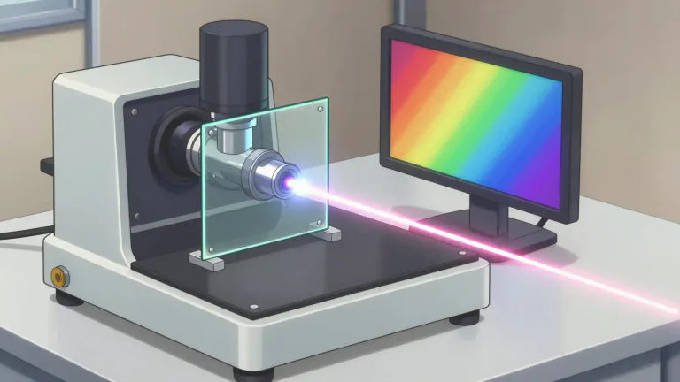 Visual representation of "interferometer" - An instrument that divides a beam of light into two parts, which then recombine to produce interference patterns to measure small distances or changes in phase.