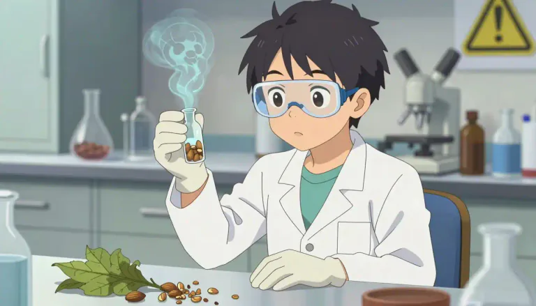 Visual representation of "prussic" - A highly toxic compound known as hydrogen cyanide, often found in certain plants and used in various industrial processes.