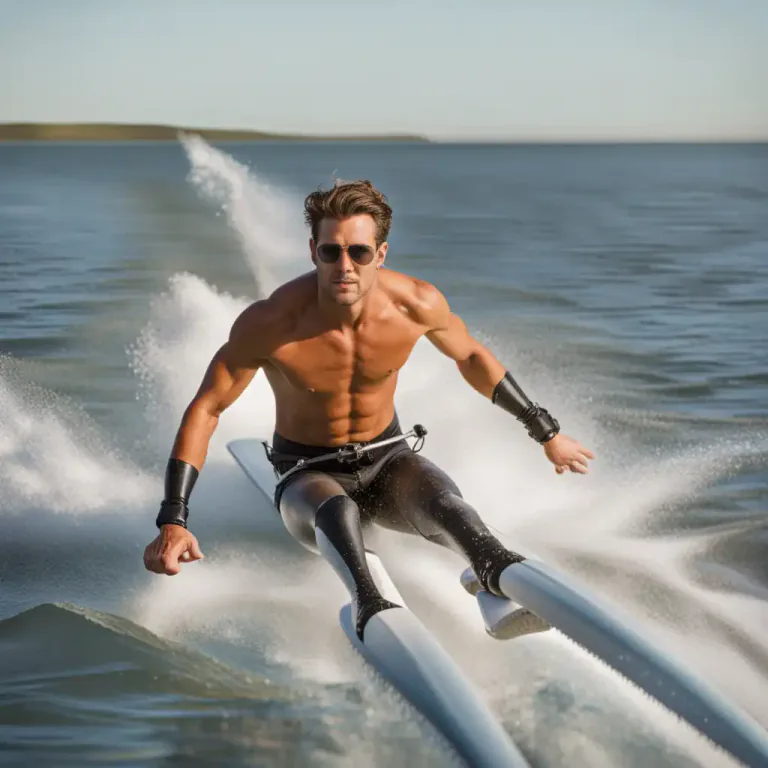 Visual representation of "ski" - Water ski, a long piece of wood or plastic used in the sport of water skiing