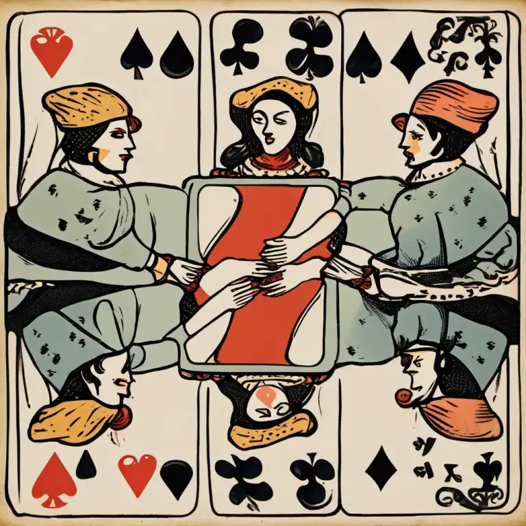 Visual representation of "hold all the cards" - To have all the advantages or power, usually within a specific situation