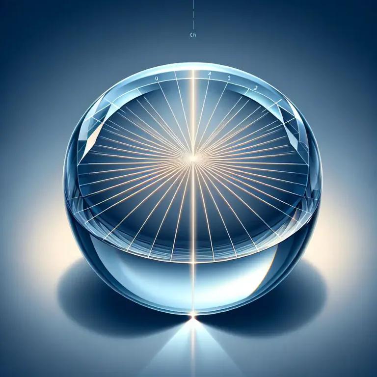 Visual representation of "equator" - In optics, the equator of a lens is the imaginary line perpendicular to its axis.