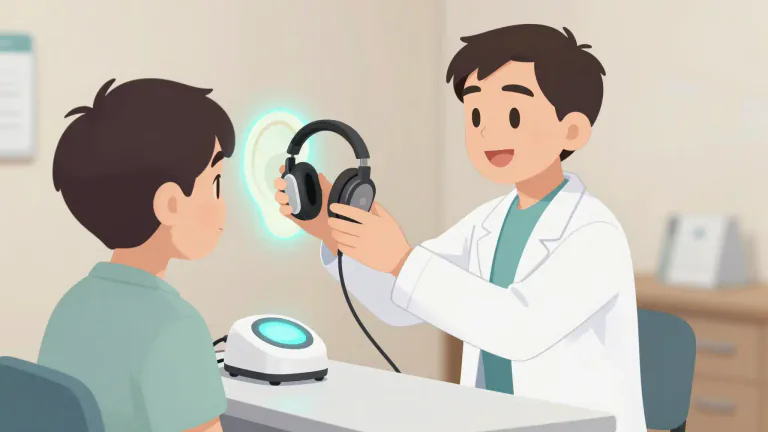 Visual representation of "audiologic" - Related to the study and treatment of hearing disorders.