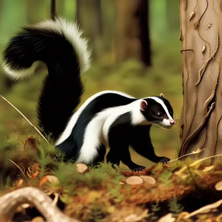 Visual representation of "polecat" - A North American mammal similar to the weasel, known for its ability to release a foul smell.