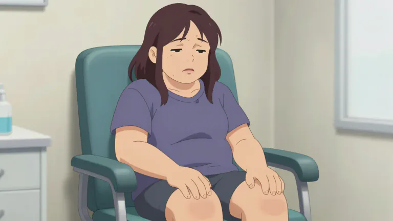Visual representation of "myxedema" - A condition resulting from severe hypothyroidism, characterized by swelling of the skin and underlying tissues.