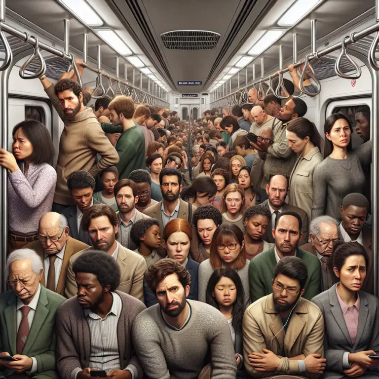 Visual representation of "sardine" - A situation or space in which many people or things are crowded together.