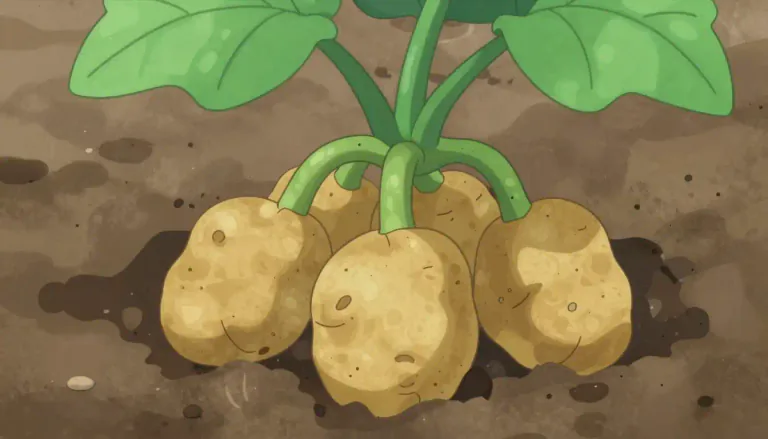 Visual representation of "tuberous" - Something that is shaped like a tuber (like a potato) or has tubers.