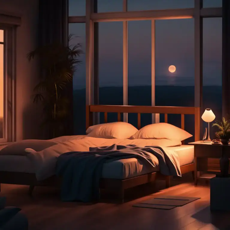 Visual representation of "goodnight" - The end of the day when it's time to go to bed