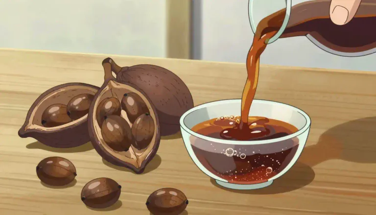 Visual representation of "kola" - A flavoring ingredient made from the seeds of the kola tree, often used in soft drinks.