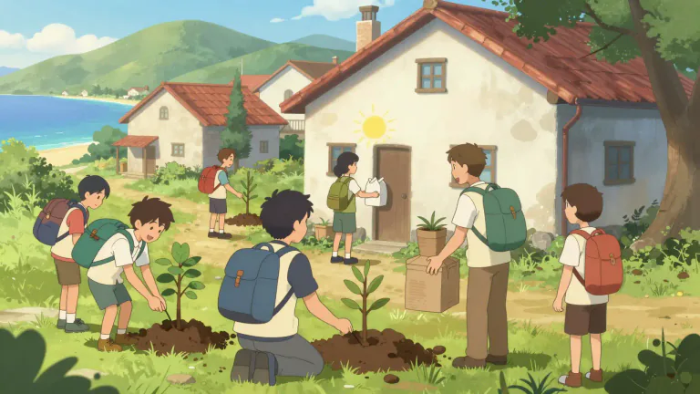Visual representation of "voluntourism" - A type of travel that combines volunteering with tourism, where people participate in volunteer work while visiting a location.