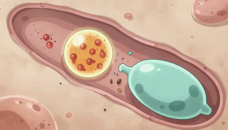 Visual representation of "lysosome" - A lysosome is a small organelle in a cell that contains enzymes to break down waste materials and cellular debris.