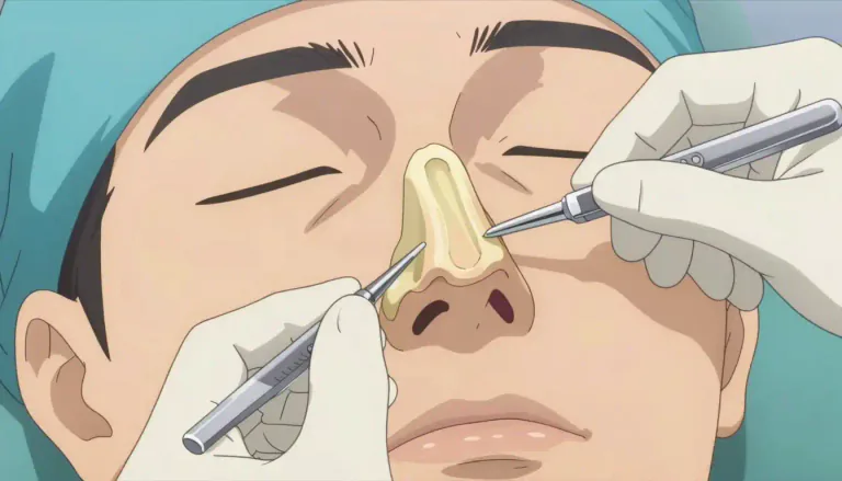 Visual representation of "septoplasty" - A surgical procedure to correct a deviation in the nasal septum, which is the cartilage and bone separating the nostrils.