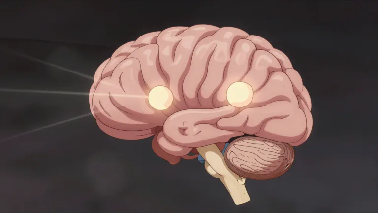 Visual representation of "colliculus" - A colliculus is one of the small, rounded structures located in the midbrain, involved in processing sensory information, especially visual and auditory signals.