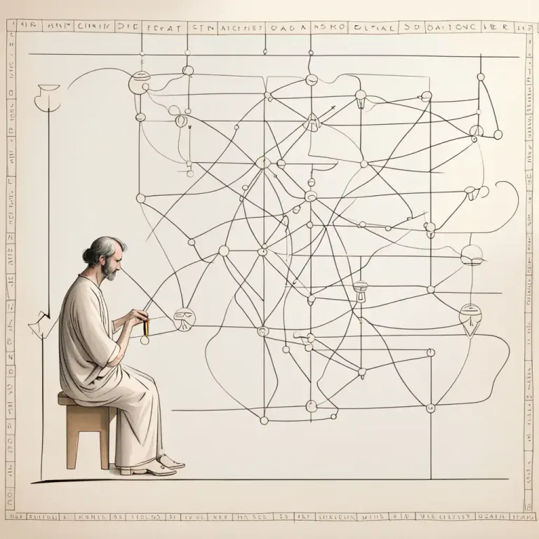 Visual representation of "map on" - To relate two concepts or systems to each other by drawing connections between similar points or elements