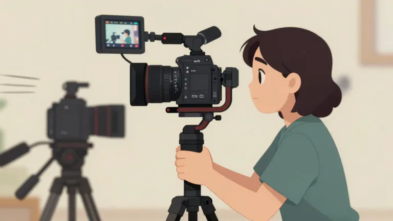 Visual representation of "videography" - The art or practice of making videos by capturing moving images.