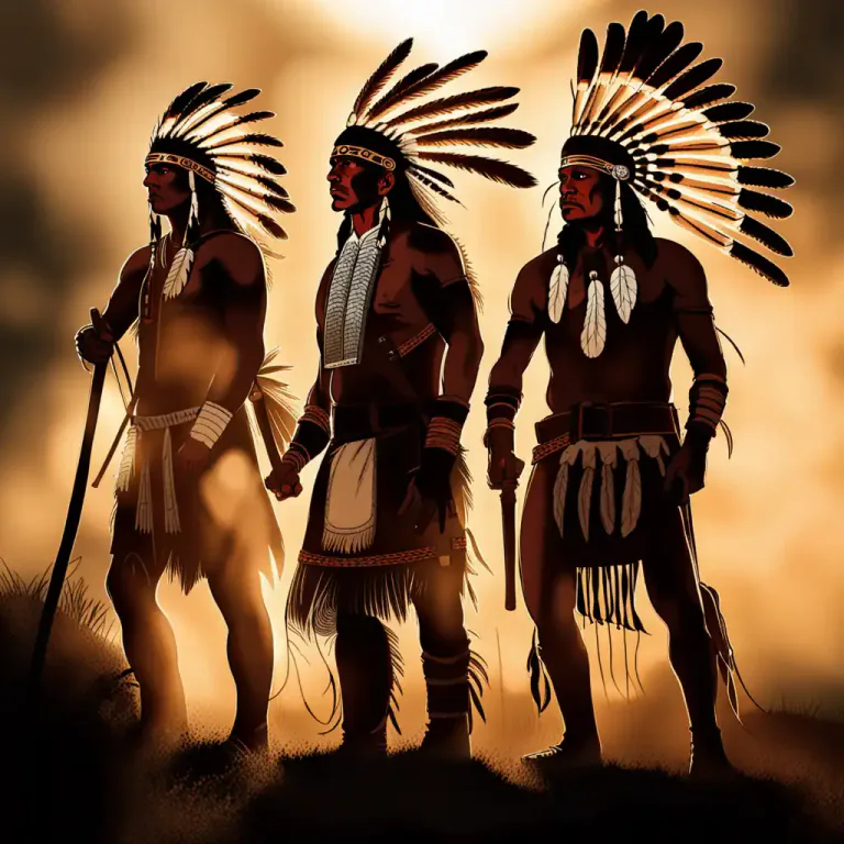 Visual representation of "brave" - Native American warrior
