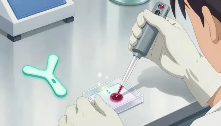 Visual representation of "immunoassay" - A laboratory method used to detect or quantify a substance in a sample using the properties of antibodies.